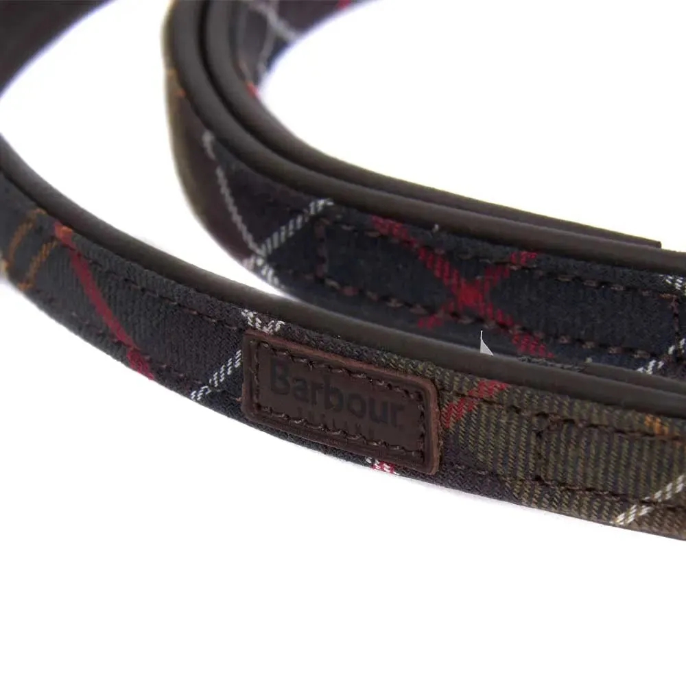 BARBOUR Classic Leather Dog Lead - Tartan