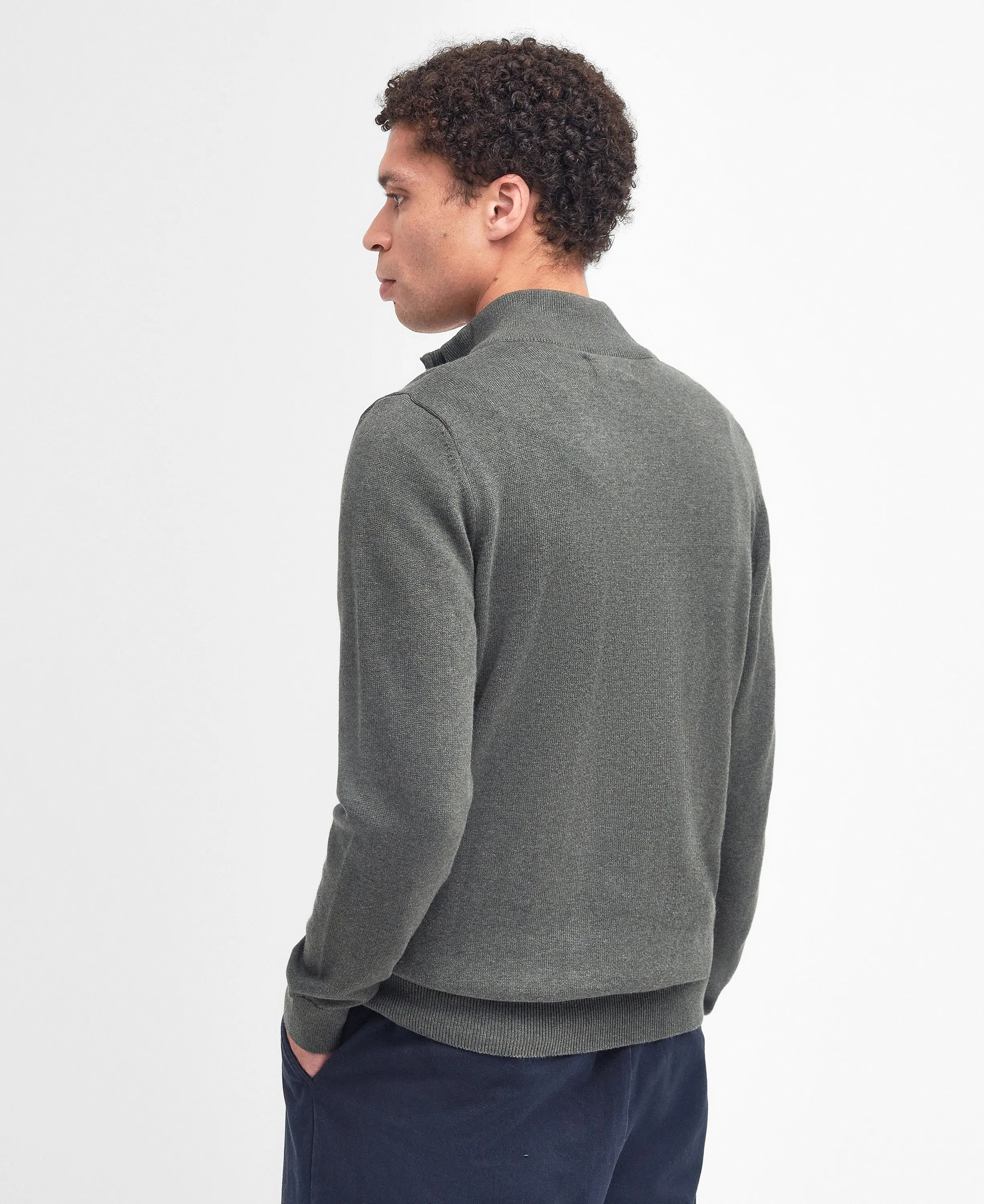 Barbour Cotton Half Zip Knitted Jumper