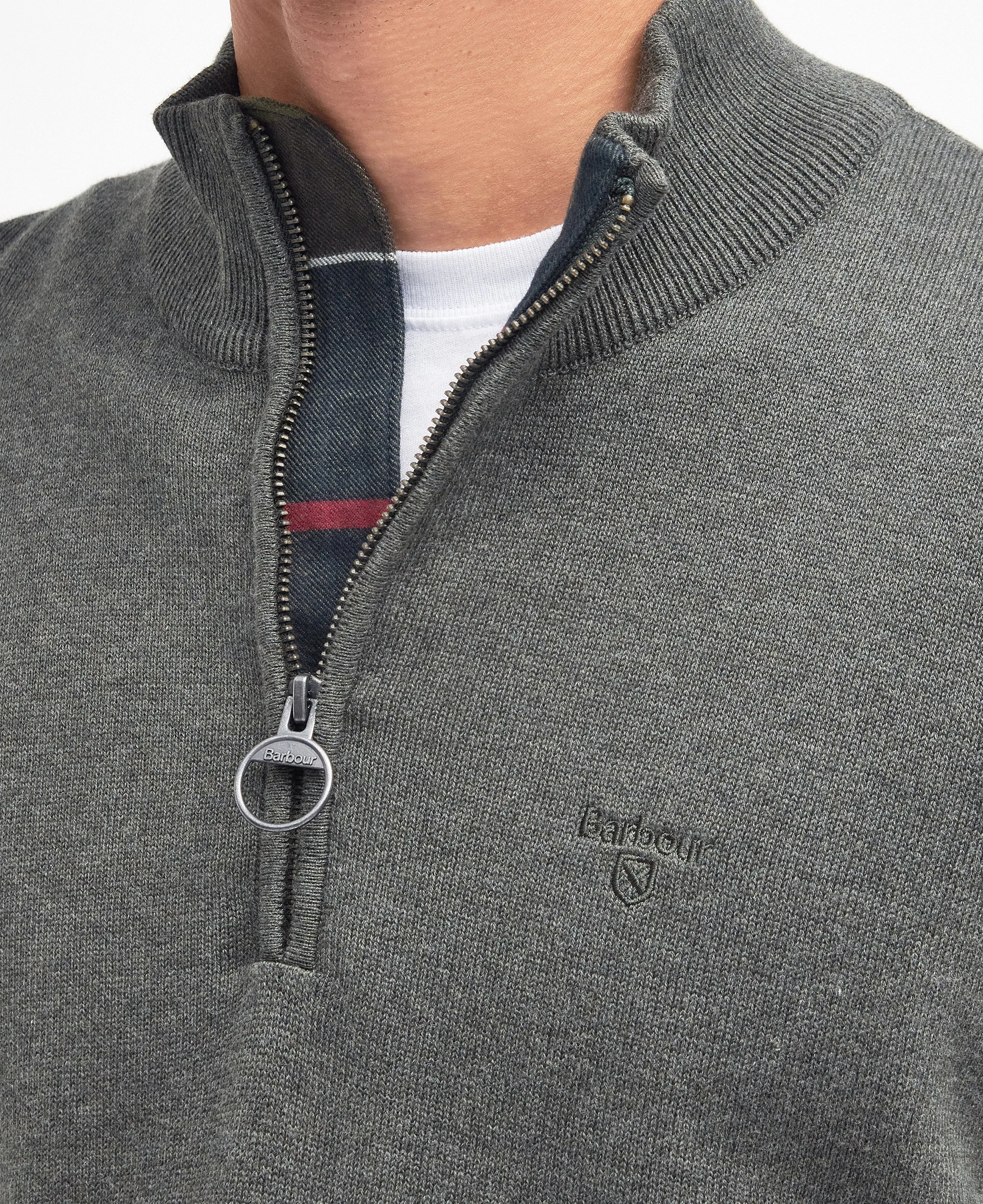 Barbour Cotton Half Zip Knitted Jumper
