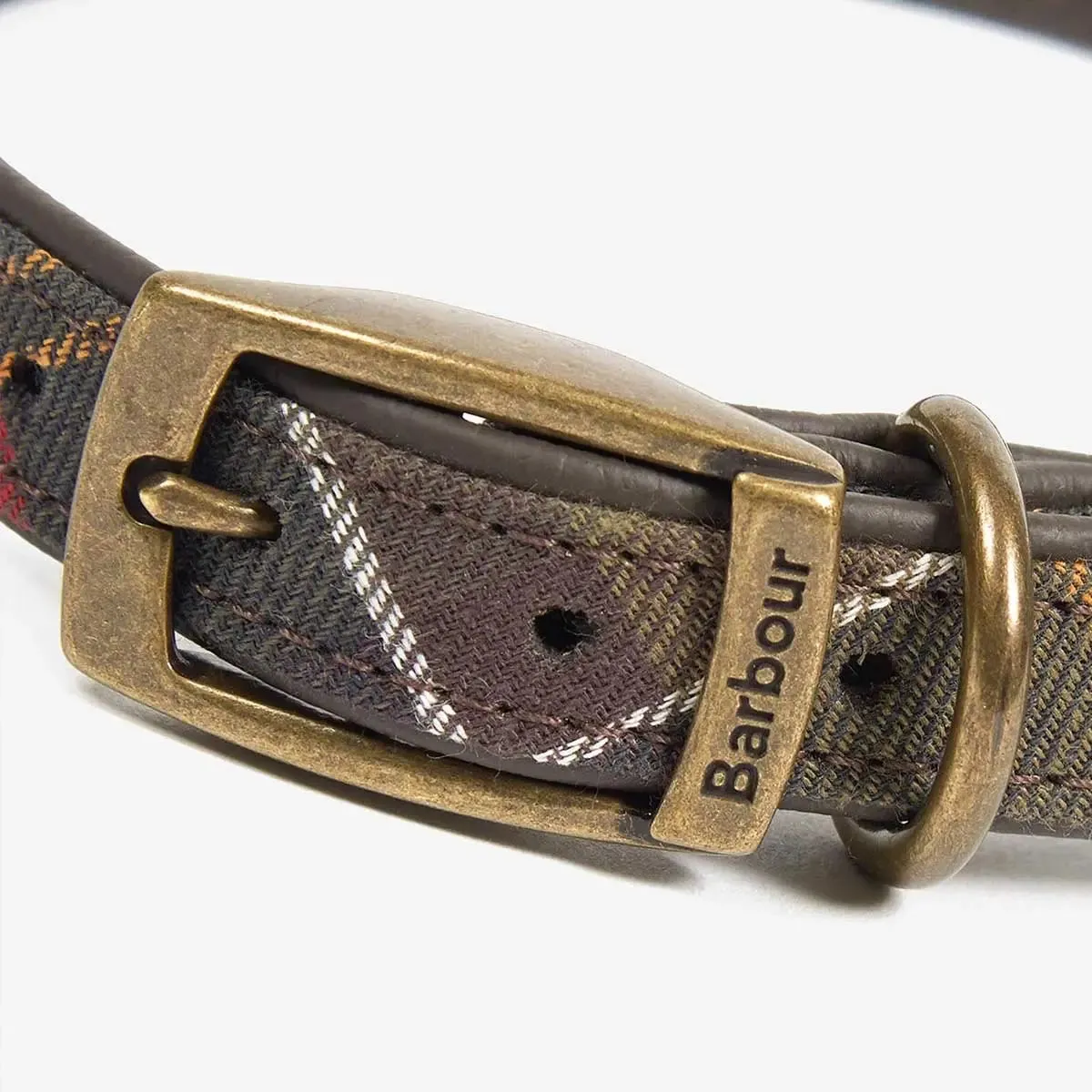 BARBOUR Dog Collar - Leather - Classic Tartan