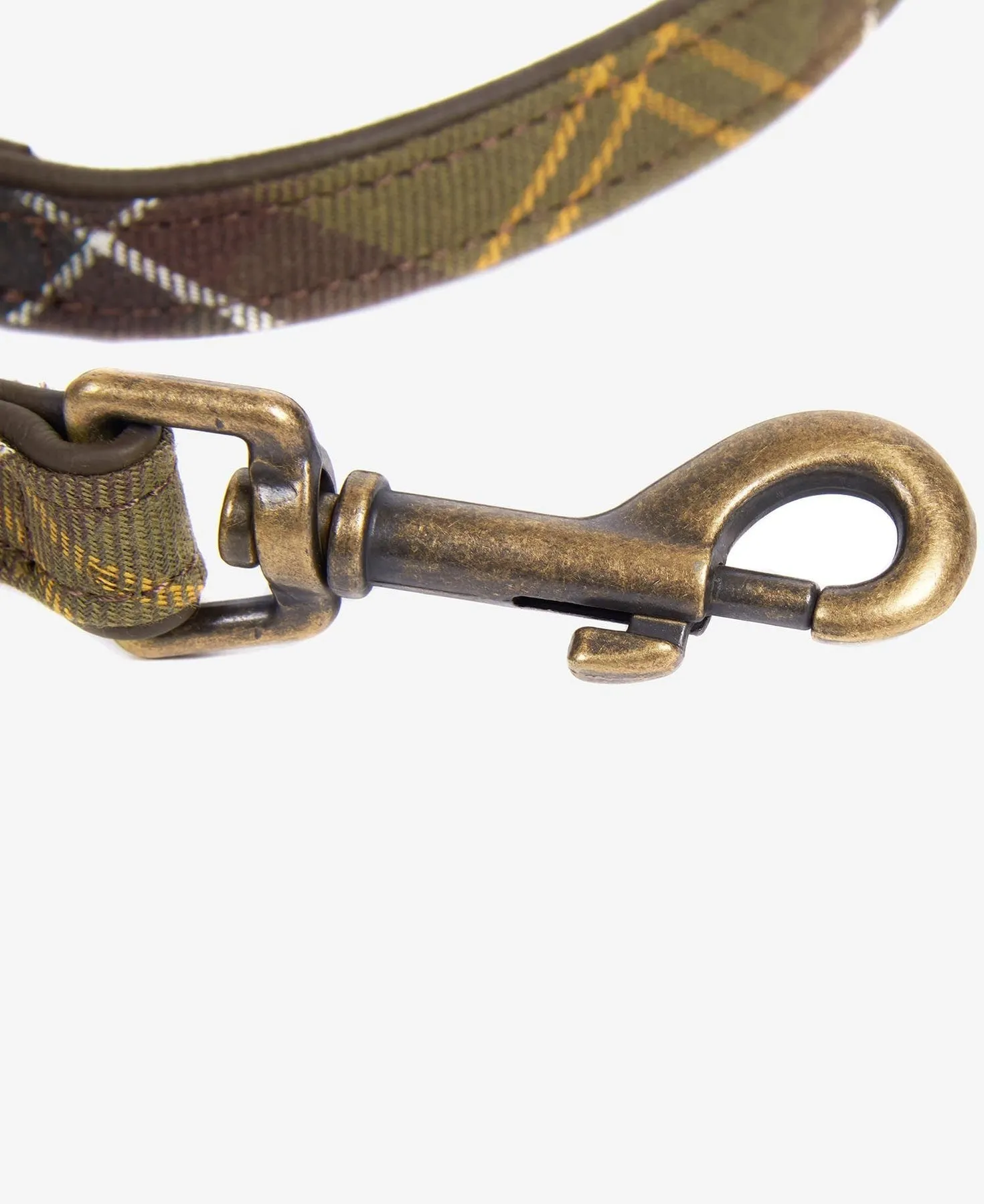 Barbour Tartan Leather Dog Leash