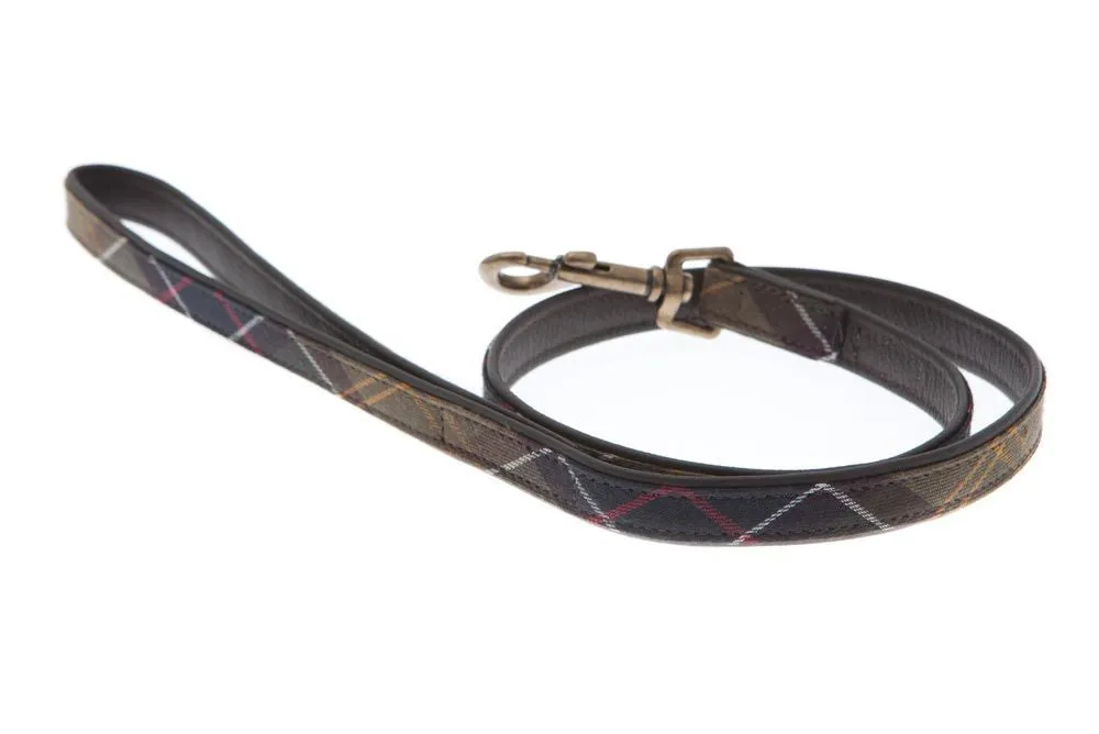 Barbour Tartan Leather Dog Leash