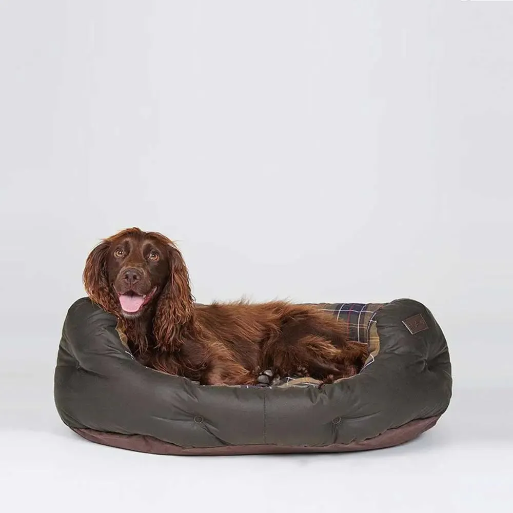 BARBOUR Wax & Cotton Dog Bed - Classic Tartan