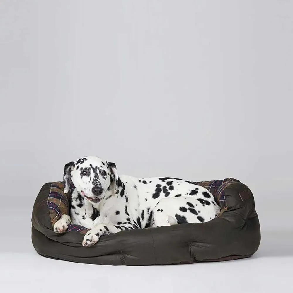 BARBOUR Wax & Cotton Dog Bed - Classic Tartan