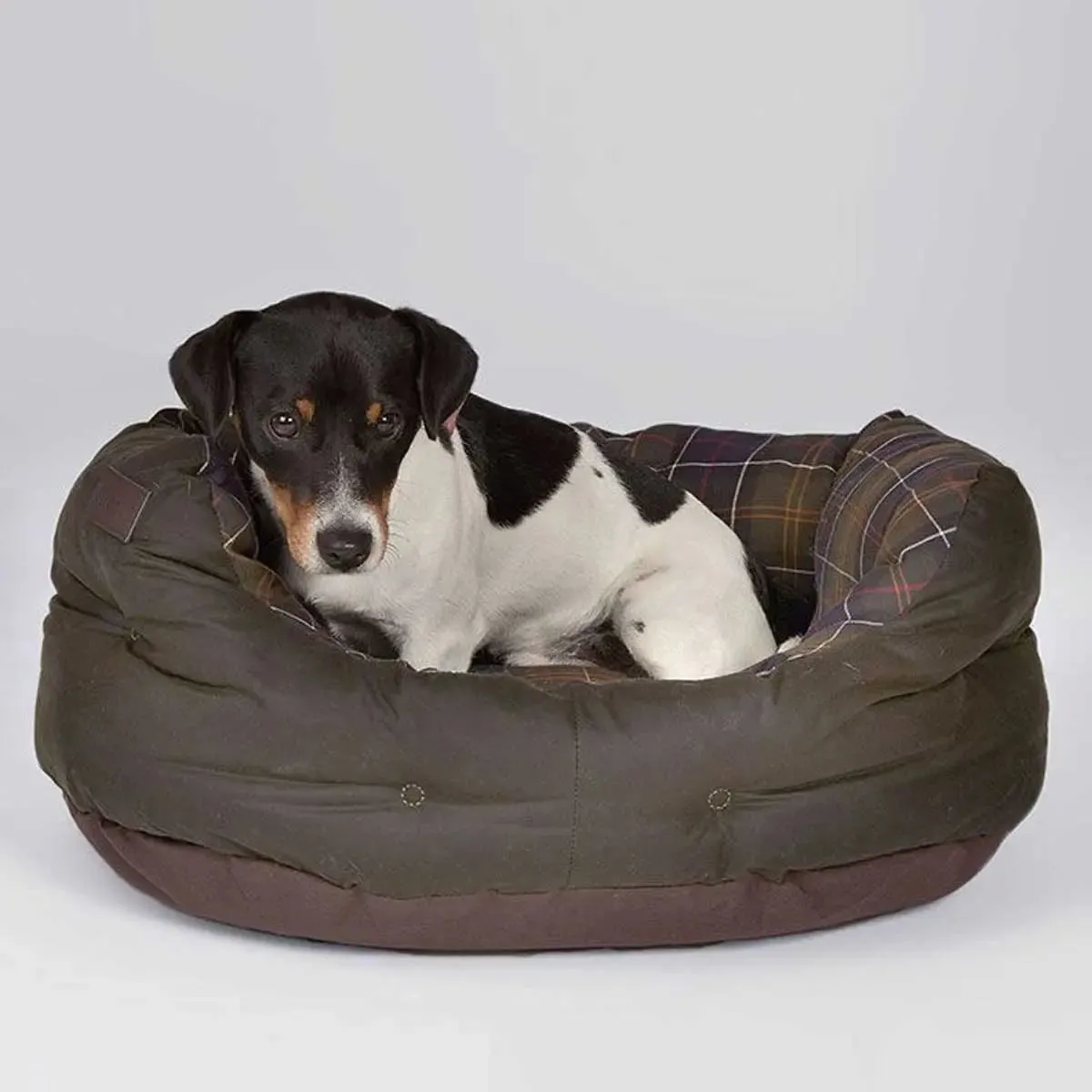 BARBOUR Wax & Cotton Dog Bed - Classic Tartan