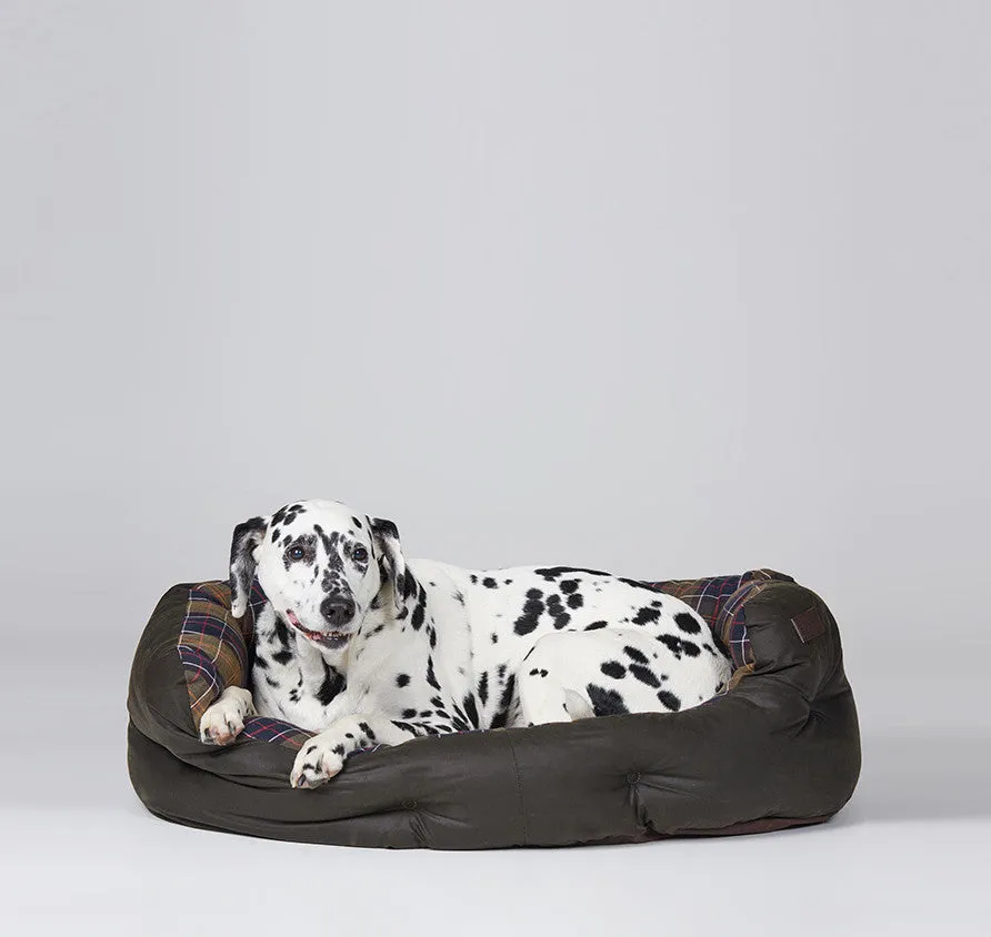 Barbour Waxed Cotton Dog Bed 35"