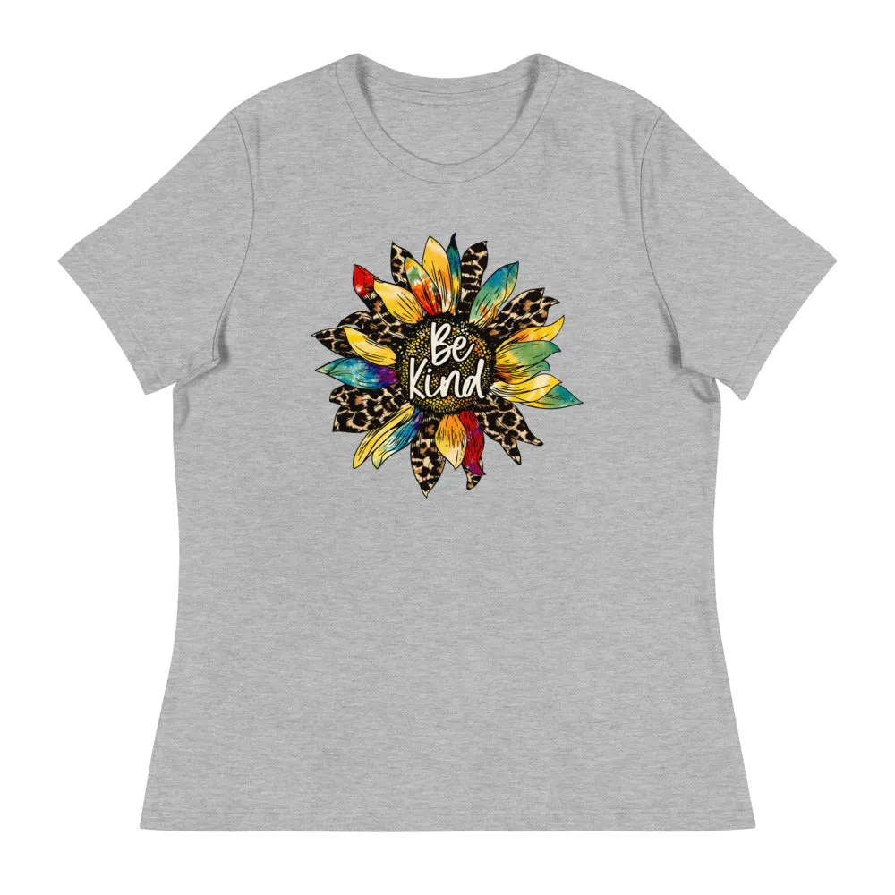 Be Kind - Sunflower Shirt - Women's Relaxed T-Shirt