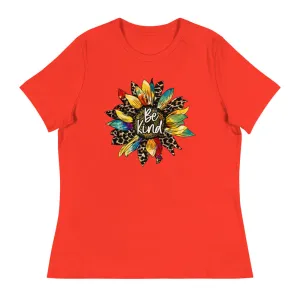 Be Kind - Sunflower Shirt - Women's Relaxed T-Shirt