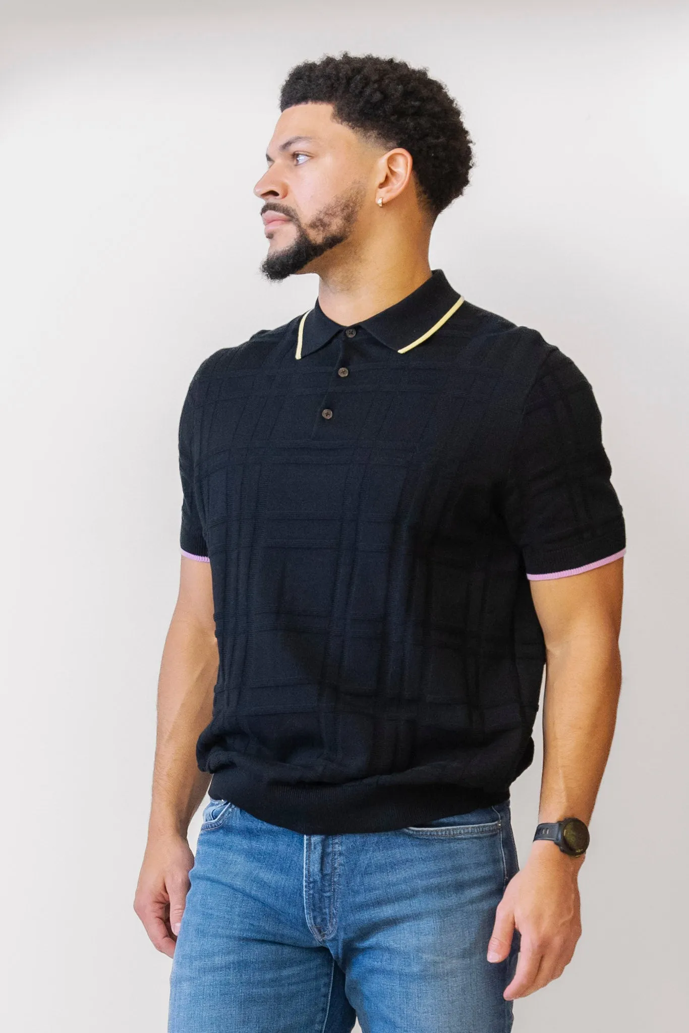BEN SHERMAN Tartan Polo