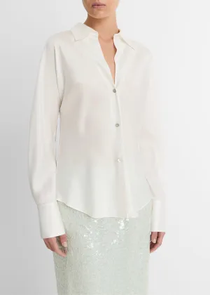 Bias Long sleeve Blouse (Off White)