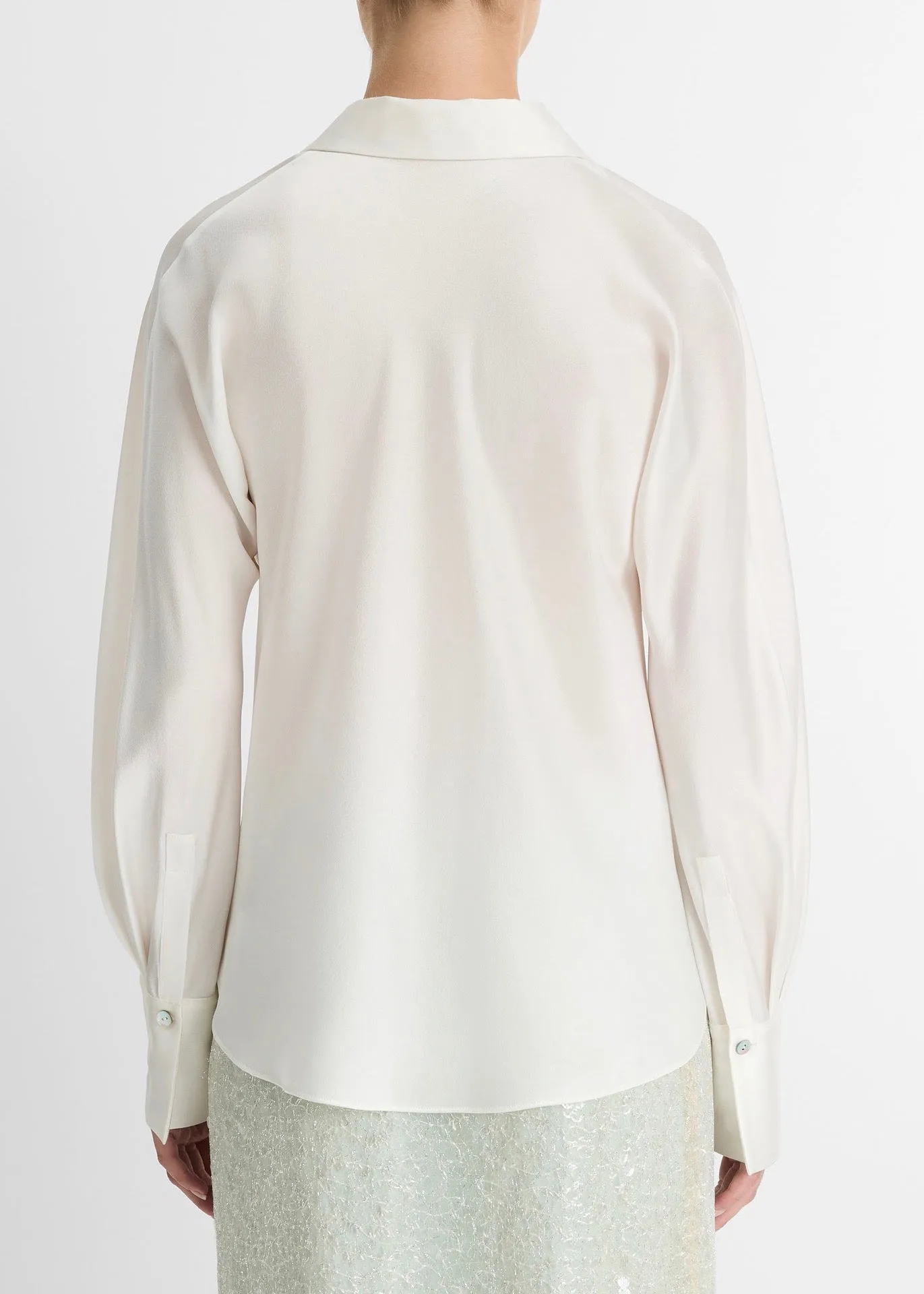 Bias Long sleeve Blouse (Off White)