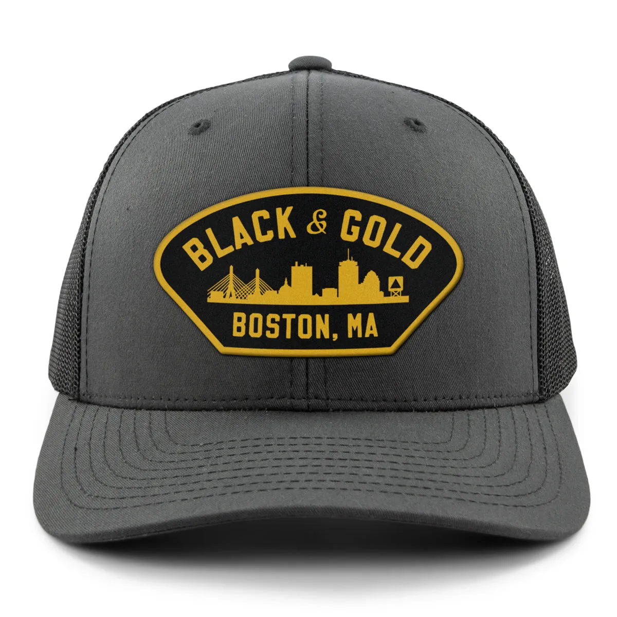 Black & Gold Boston Naval Classic Snapback Trucker