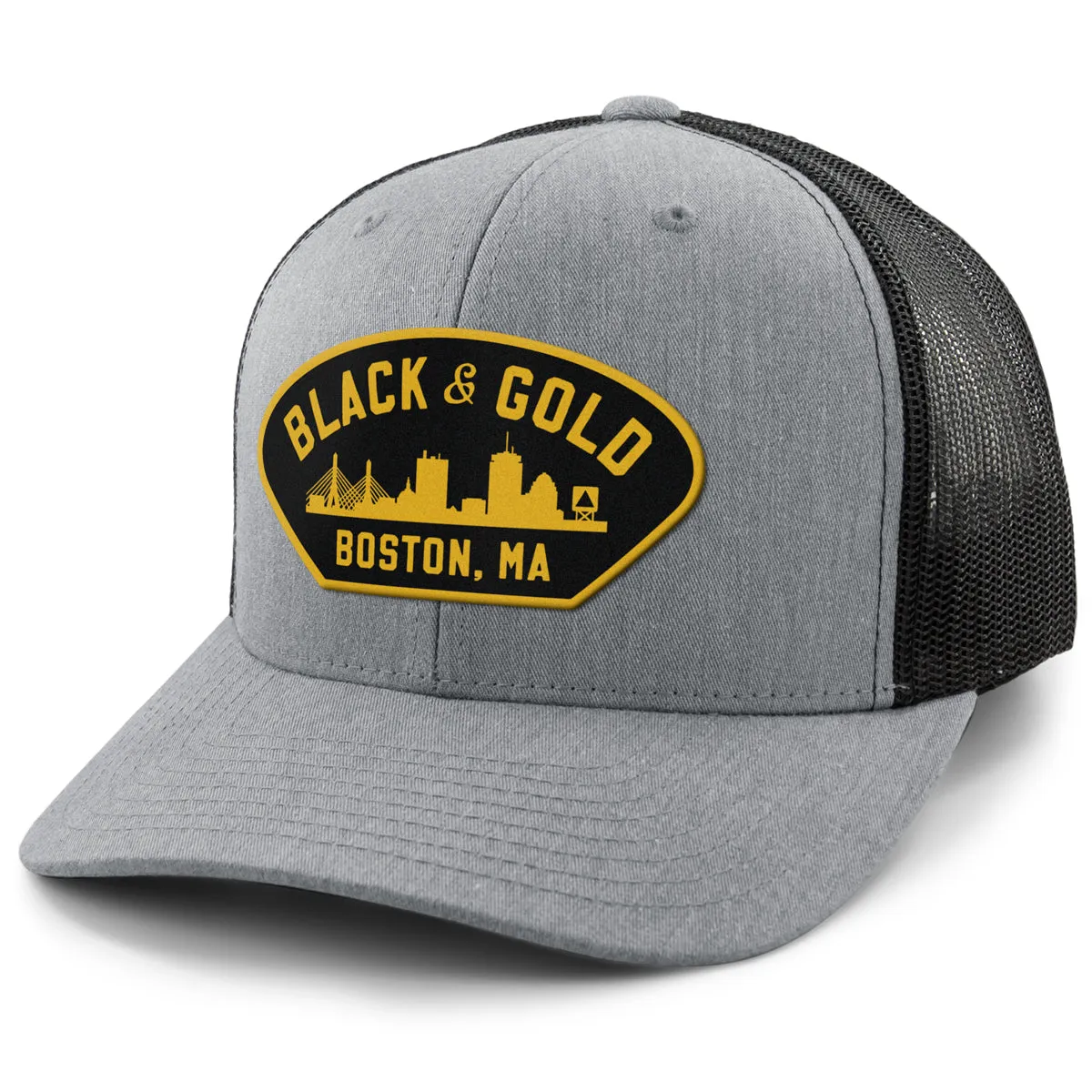 Black & Gold Boston Naval Classic Snapback Trucker