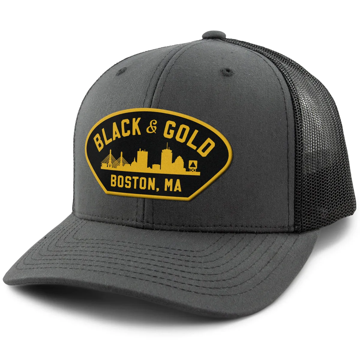 Black & Gold Boston Naval Classic Snapback Trucker