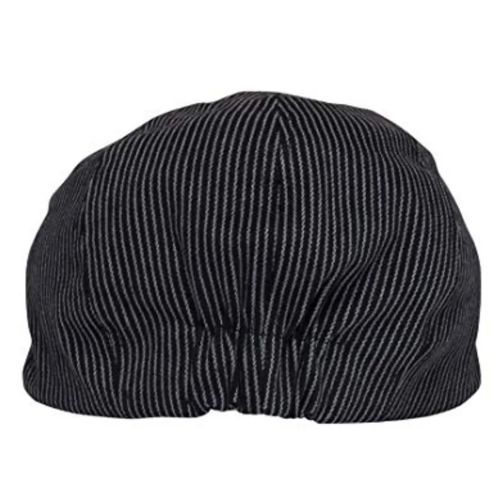 Black Stripe Newsboy Cap