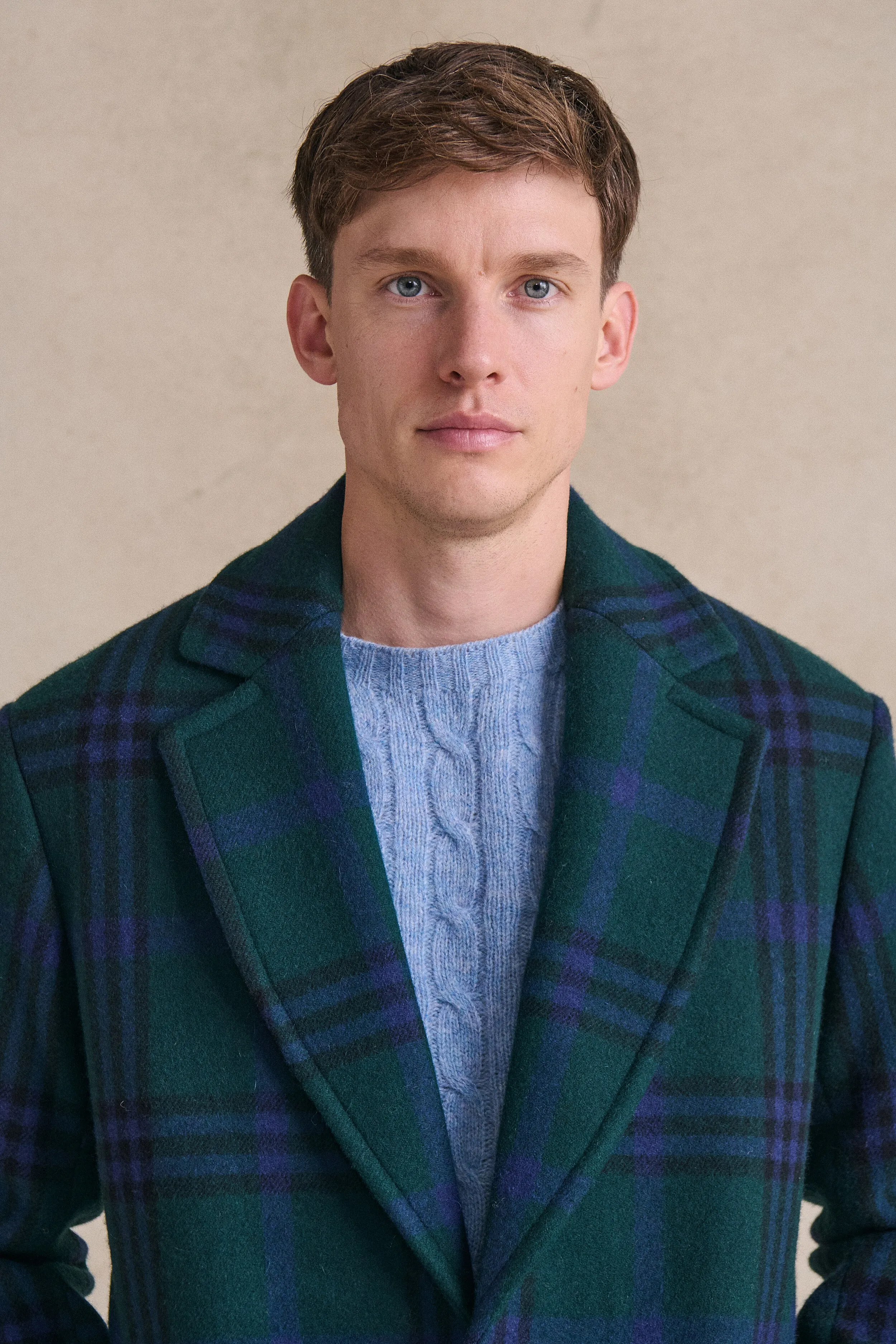 Black Watch Single Breasted Wool Coat