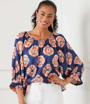 Blouson Sleeve Peasant Top