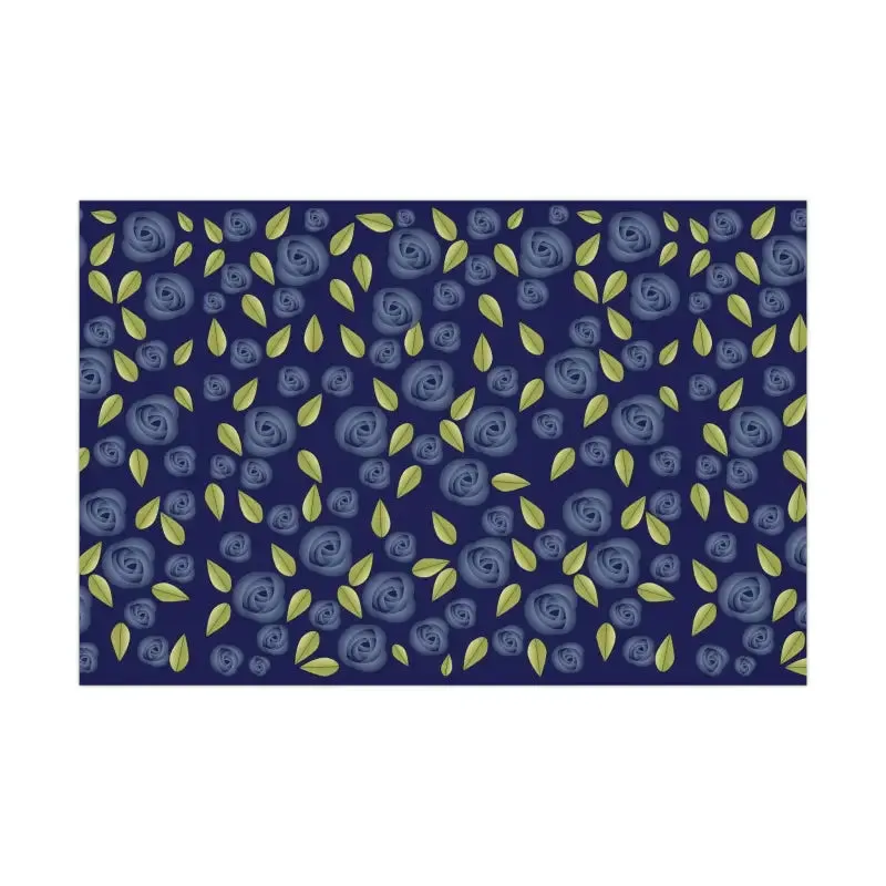 Blue Roses Gift Wrap Sparks Elegant Gifting