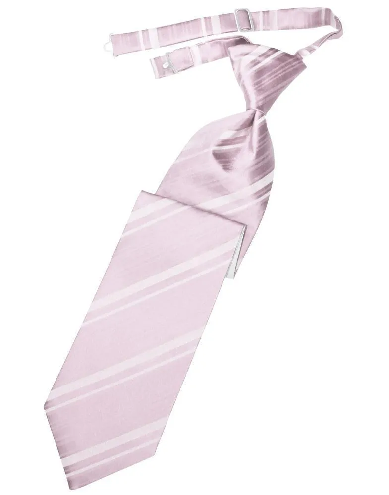 Blush Striped Satin Necktie