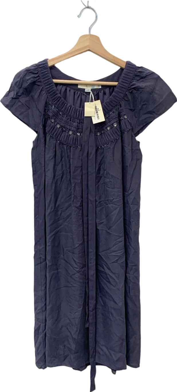 Boden Purple Embellished Silk Dress UK 14