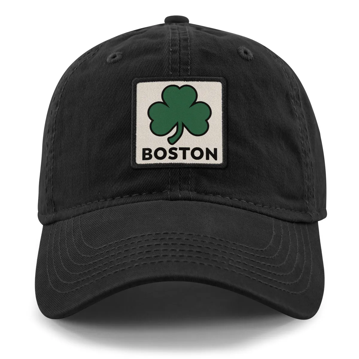 Boston Shamrock Printed Patch Dad Hat