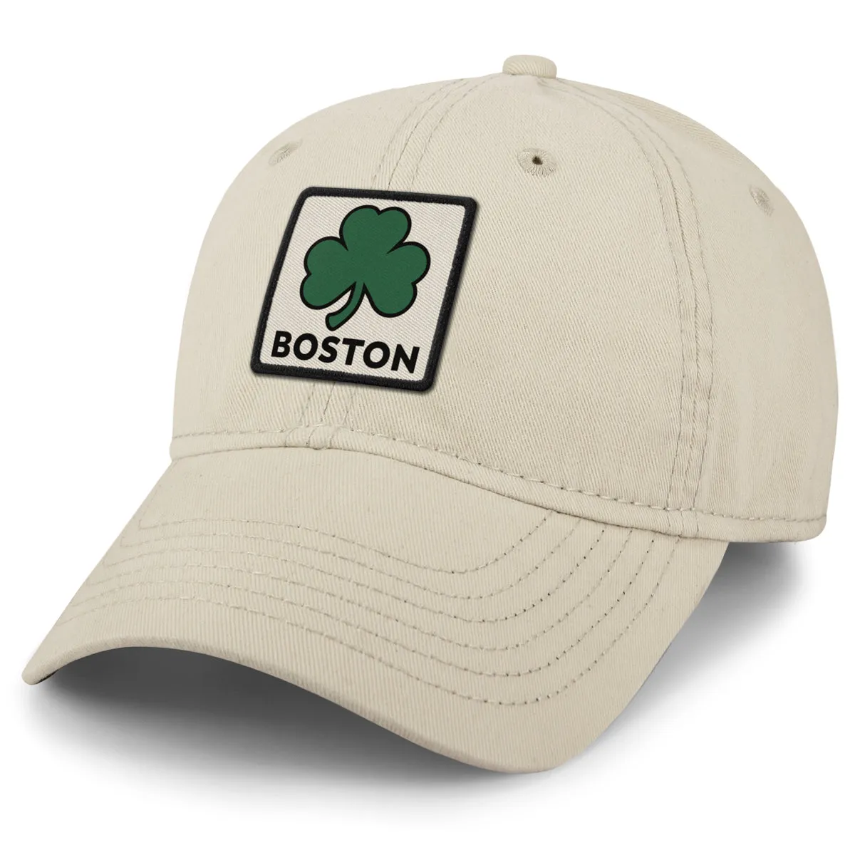 Boston Shamrock Printed Patch Dad Hat