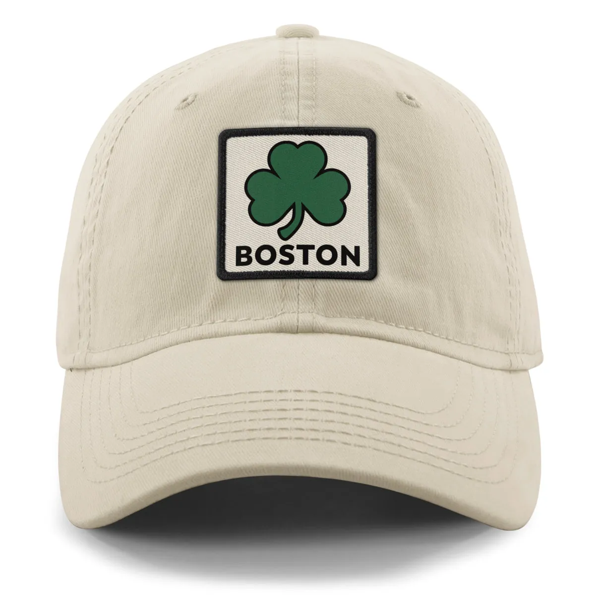 Boston Shamrock Printed Patch Dad Hat