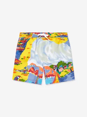Boys Seaside Village Haven Swim Short in Multicolour