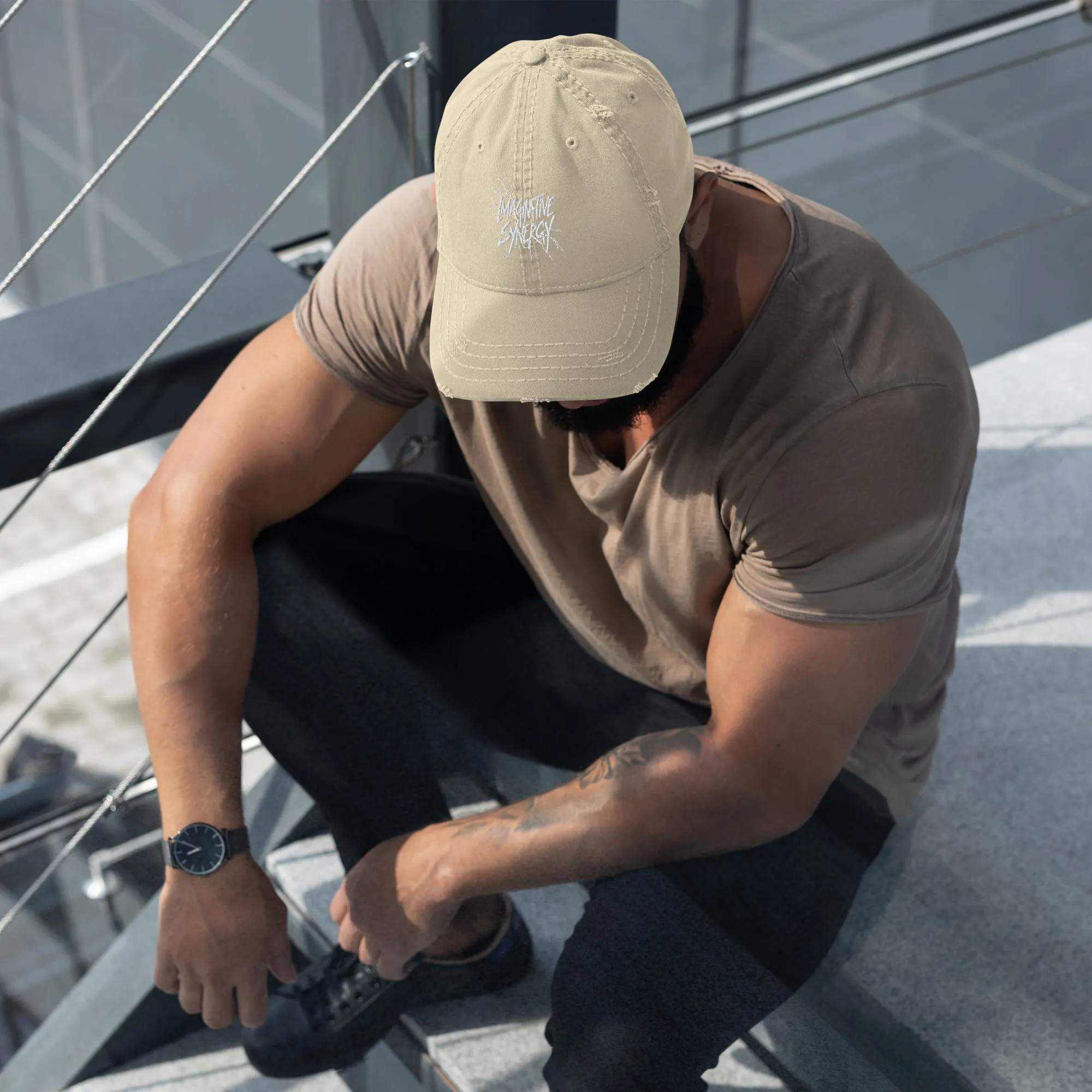 Branded Distressed Dad Hat