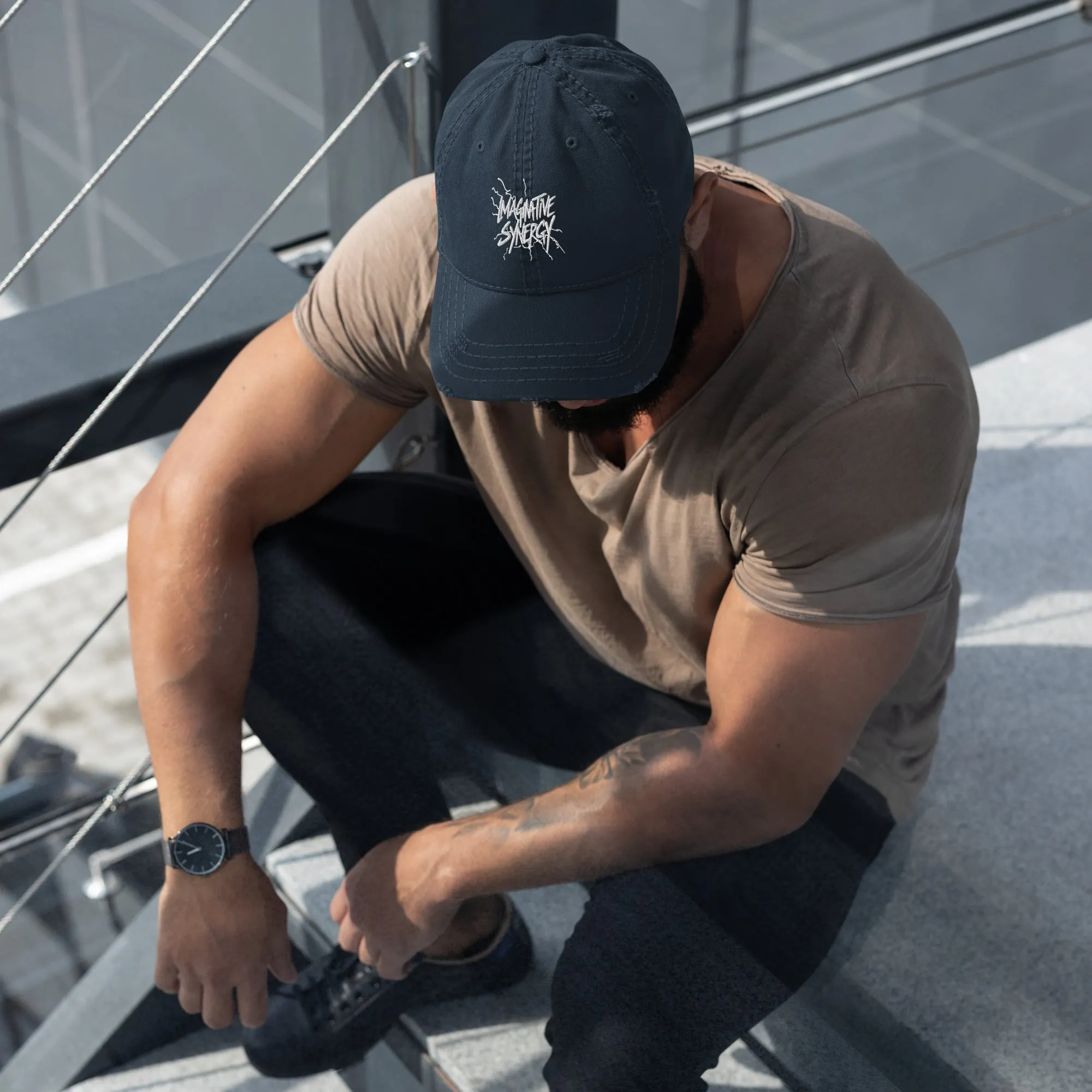 Branded Distressed Dad Hat