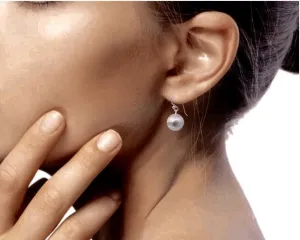 Brushed Satin Sterling Silver Spherical Dangle Earrings