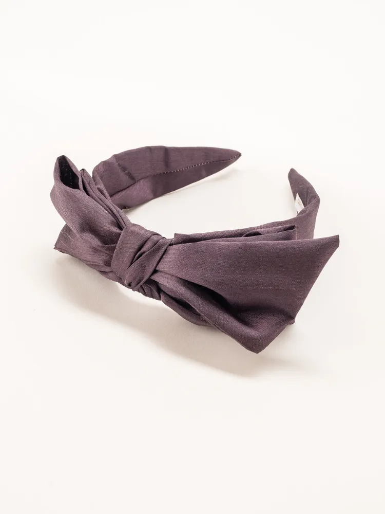Brynn Bow Headband - Purple