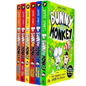 Bunny Vs Monkey 6 Book Set Collection (Bunny Vs Monkey, the League of Doom)