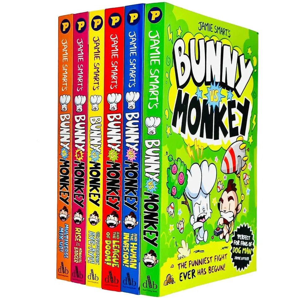 Bunny Vs Monkey 6 Book Set Collection (Bunny Vs Monkey, the League of Doom)