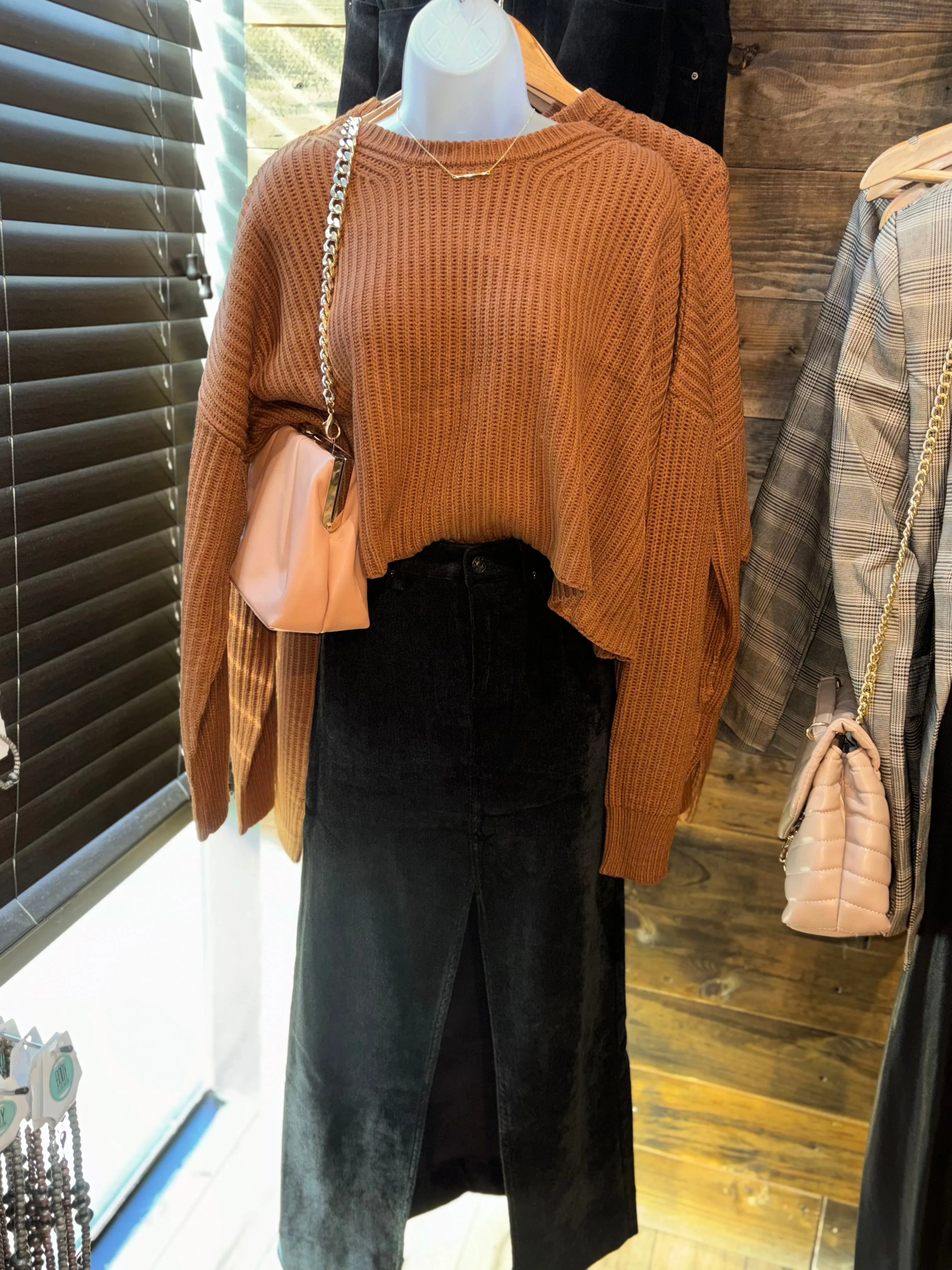 Burnt Orange Knitted Sweater