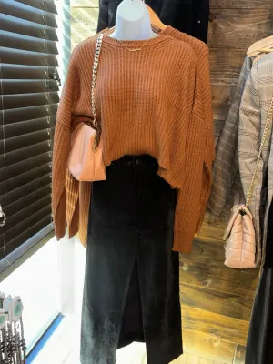 Burnt Orange Knitted Sweater