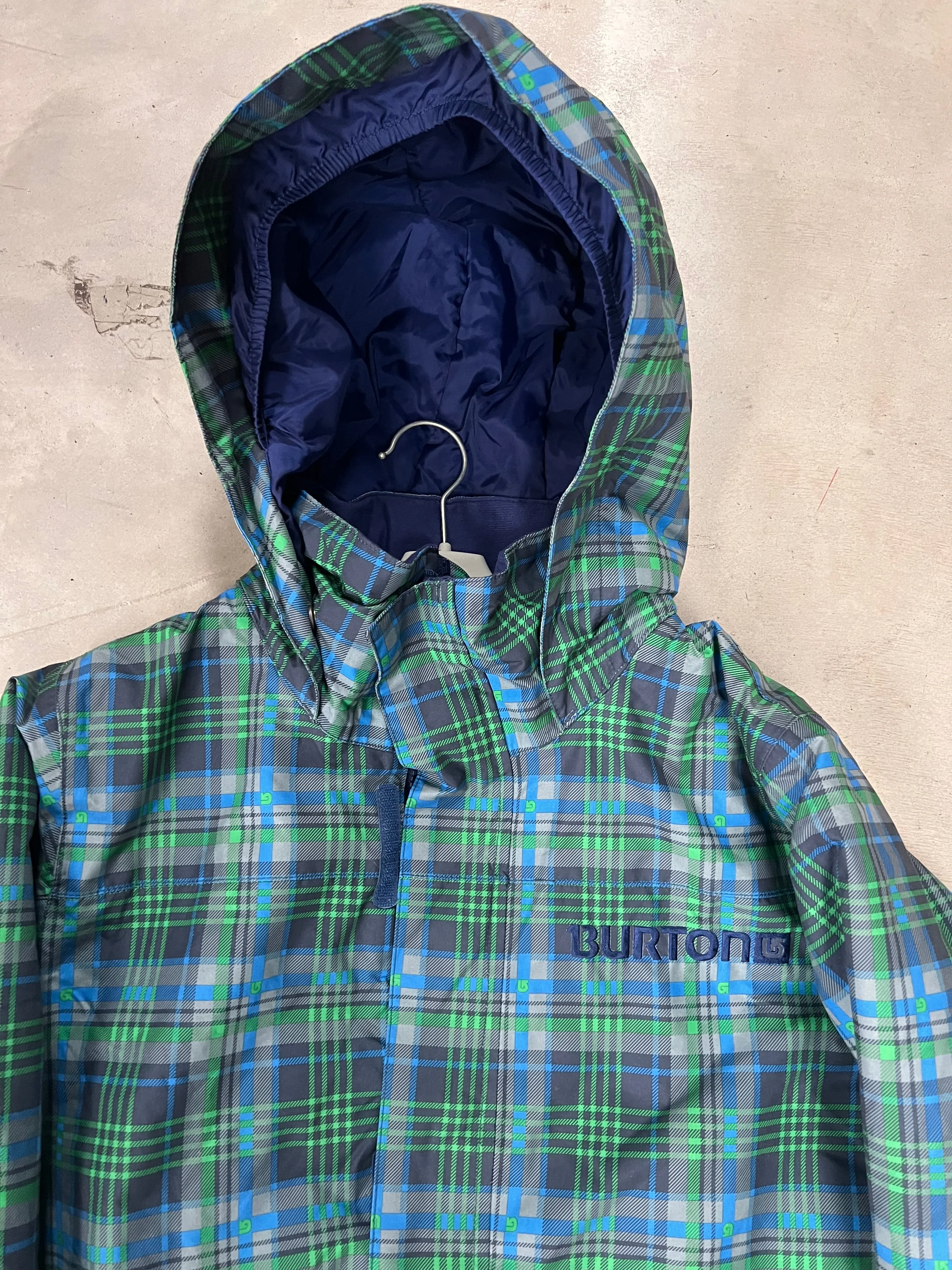 Burton Dry Ride Tartan Snow Jacket Size Junior XL *Like New*