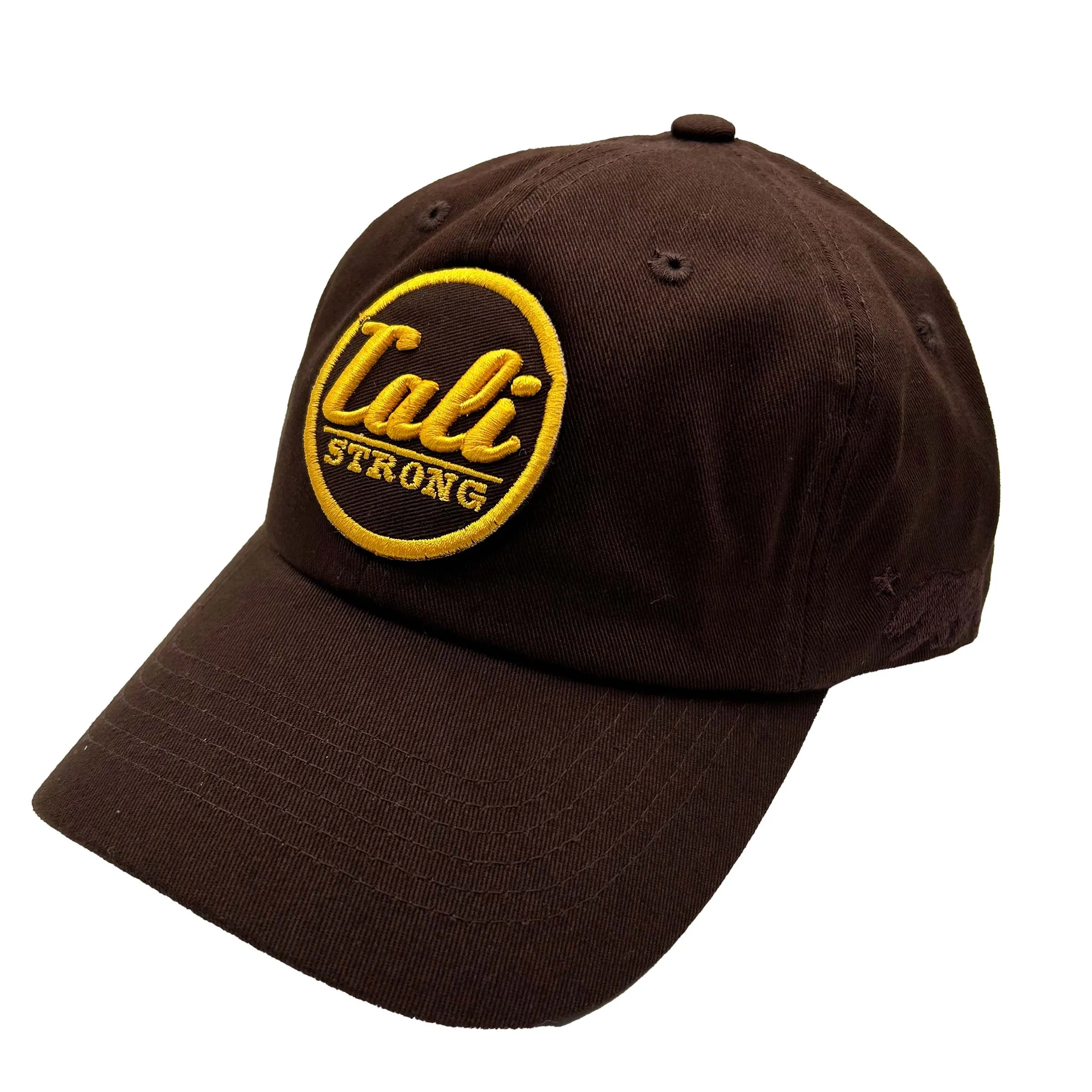 CALI Strong Classic Tactical Hat Morale Patch Brown Gold