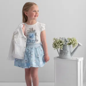 CARAMELO KIDS - Perfume Bottle Skirt Set - Blue