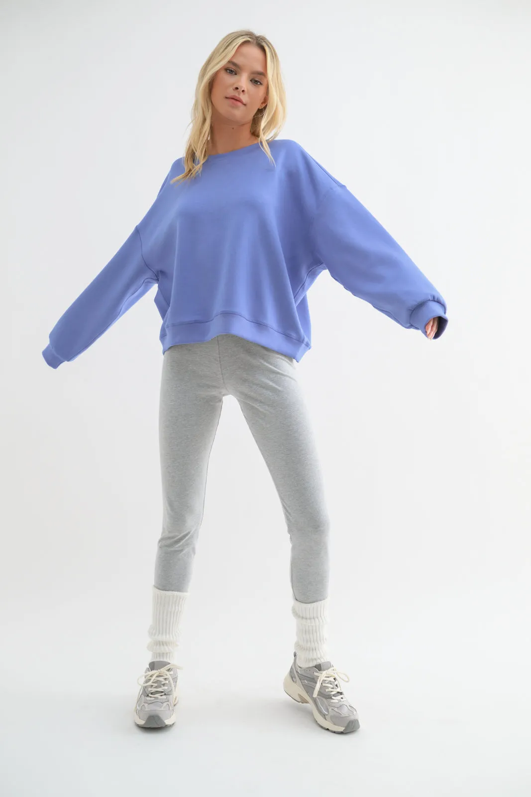 Cassie Relaxed Long Crop Sweatshirt