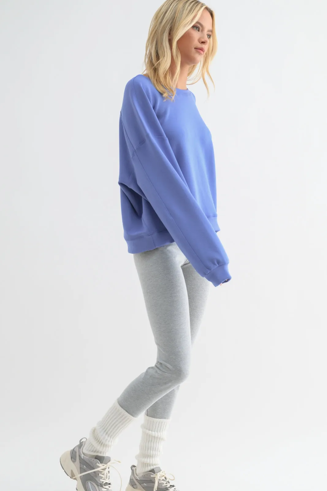 Cassie Relaxed Long Crop Sweatshirt