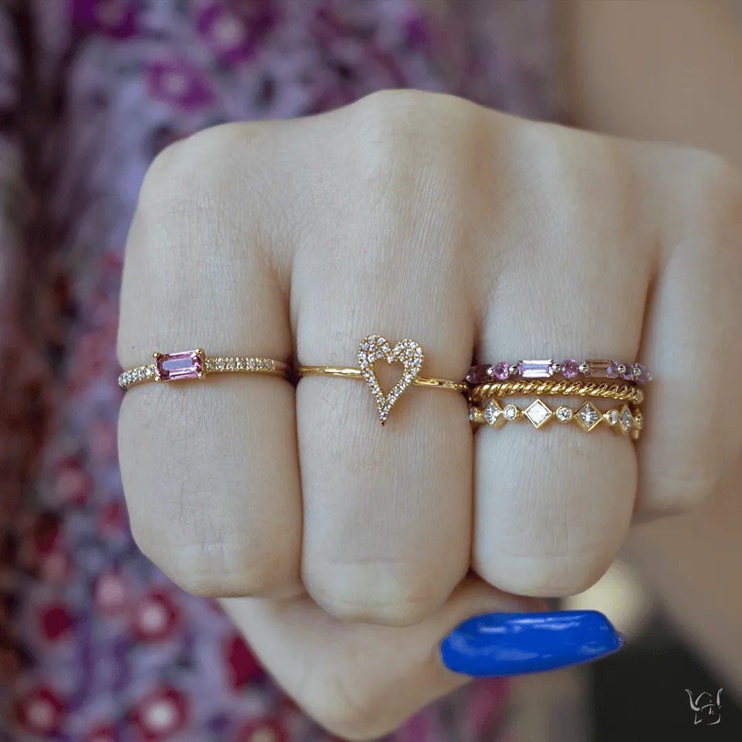 Catherine Princess Cut Diamond Band