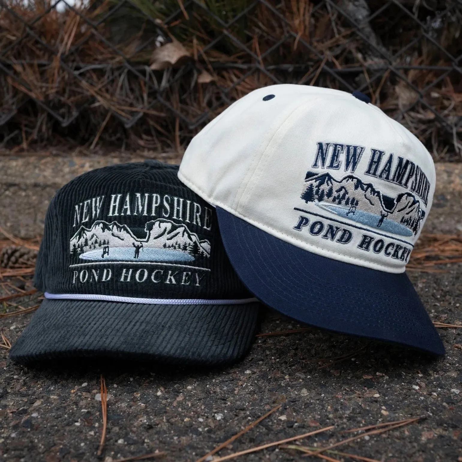 Celly Hockey New Hampshire Pond Hockey Snapback Hat - Cream