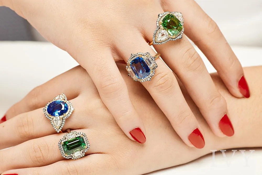 Ceylon Blue Sapphire and Diamond Ring