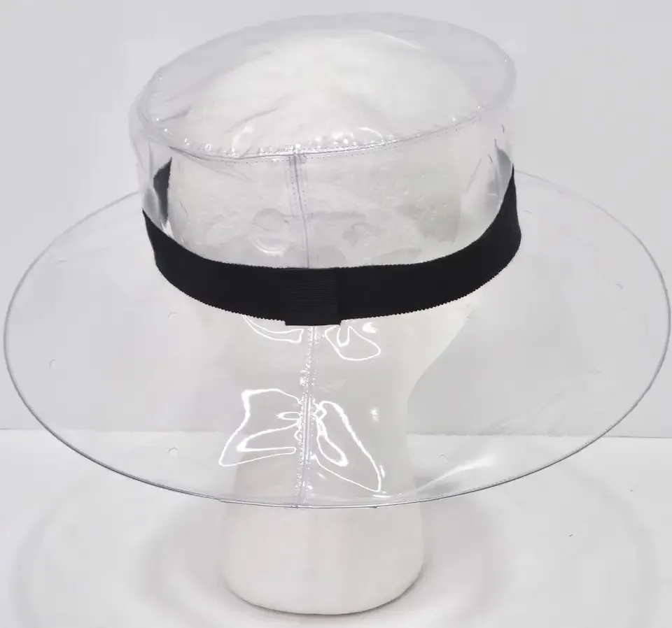 Chanel 2018 PVC Vinyl CC Cloche Transparent Hat