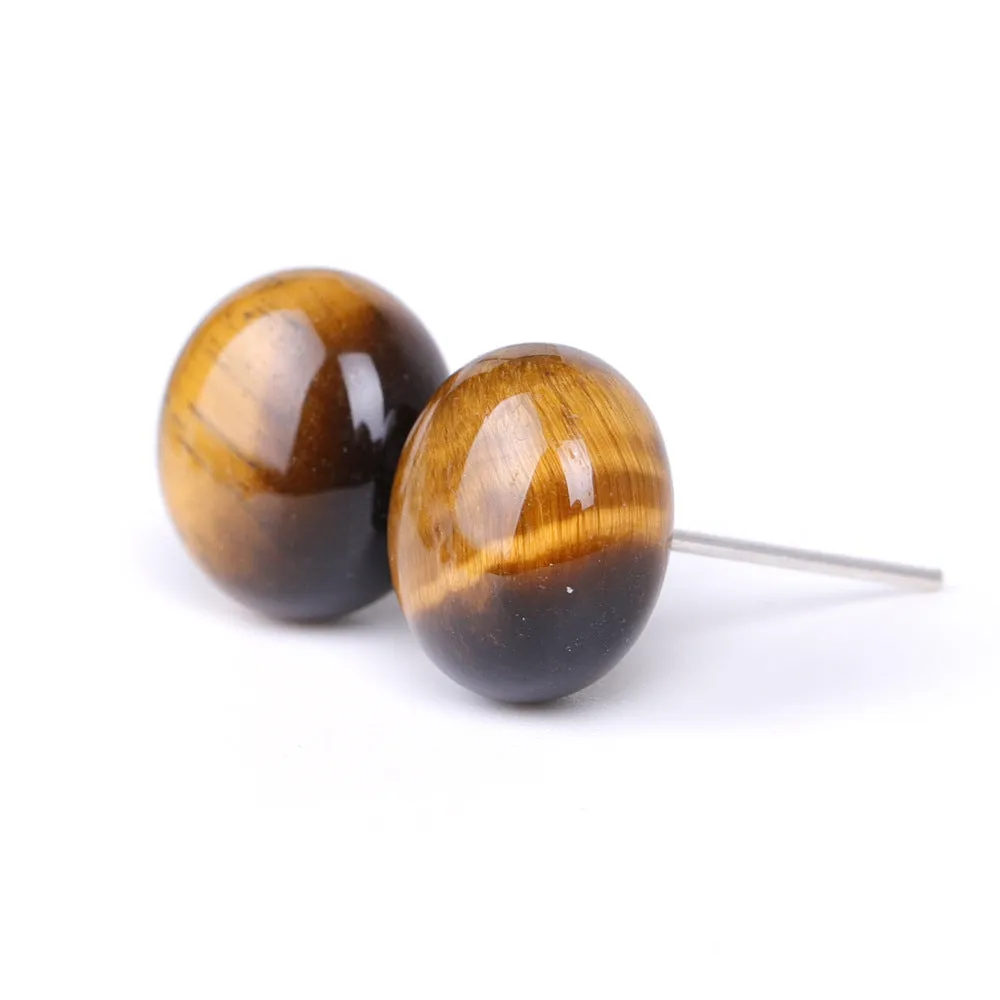 Charming Perfections Natural Crystal Stone Stud Earrings