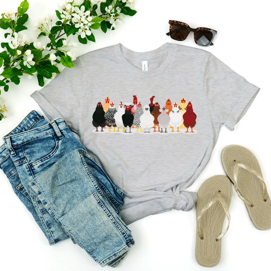 Chickens in a Row Women's Relaxed T-Shirt