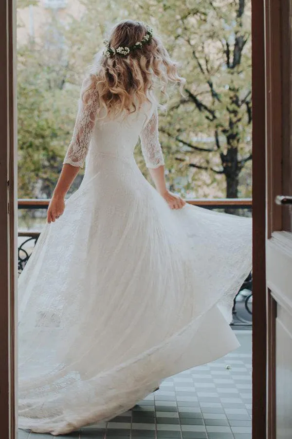 Chiffon Jersey Satin Sash Ribbon Lace Wedding Dress-715107