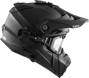 CKX Titan Airflow Solid Matte Black Fiberglass Helmet with Electric 21