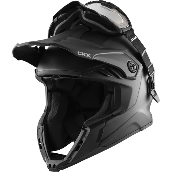 CKX Titan Airflow Solid Matte Black Fiberglass Helmet with Electric 21